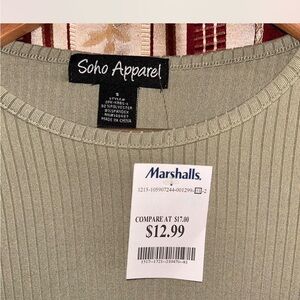 Soho apparel sage green ribbed bodysuit